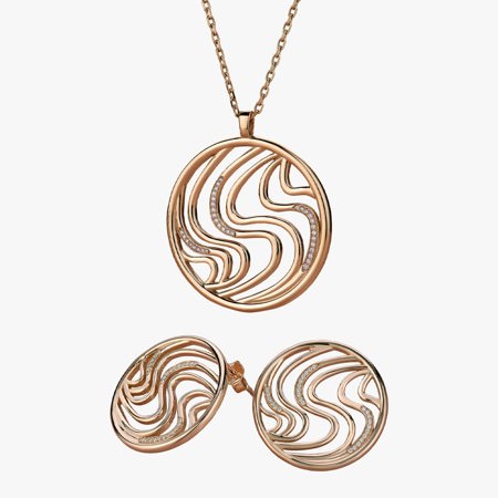 Wave and Circle Jewelry Half Set